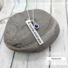 Load image into Gallery viewer, Verticle tag with birthstone