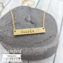 Load image into Gallery viewer, Bar Necklace - Stainless Steel - Gold Colour