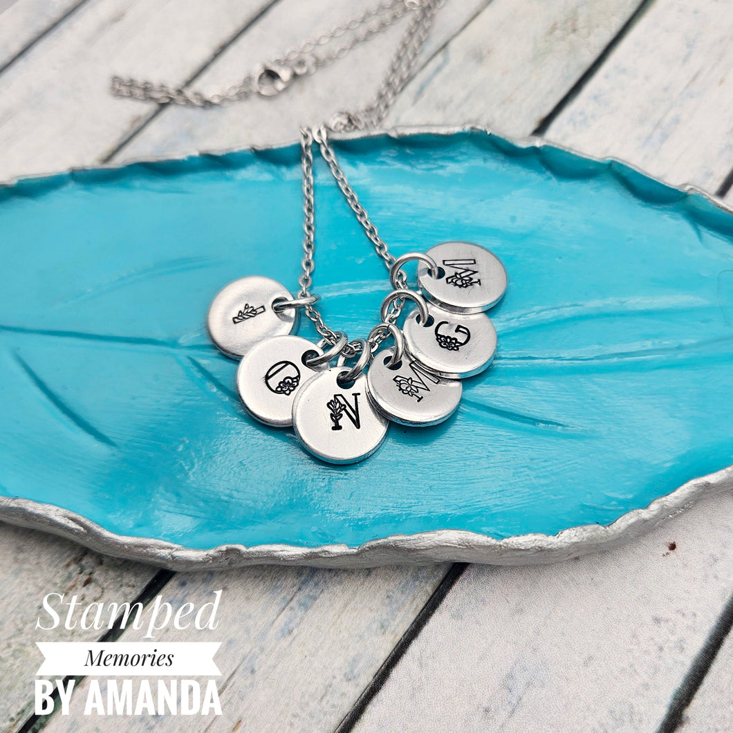 Floral Initial Necklace