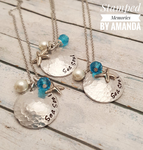 beach necklace, beach vices, sand dollar necklace,  bridesmaid gift for beach wedding