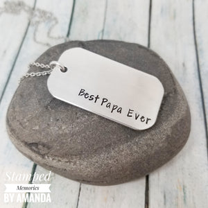 Dog tag necklace