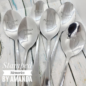 Handstamped Table Spoons